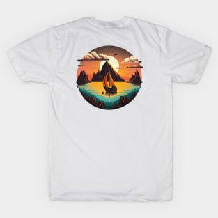 riding a boat to have some peace T-Shirt